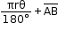 begin mathsize 12px style fraction numerator πrθ over denominator 180 degree end fraction plus top enclose AB end style